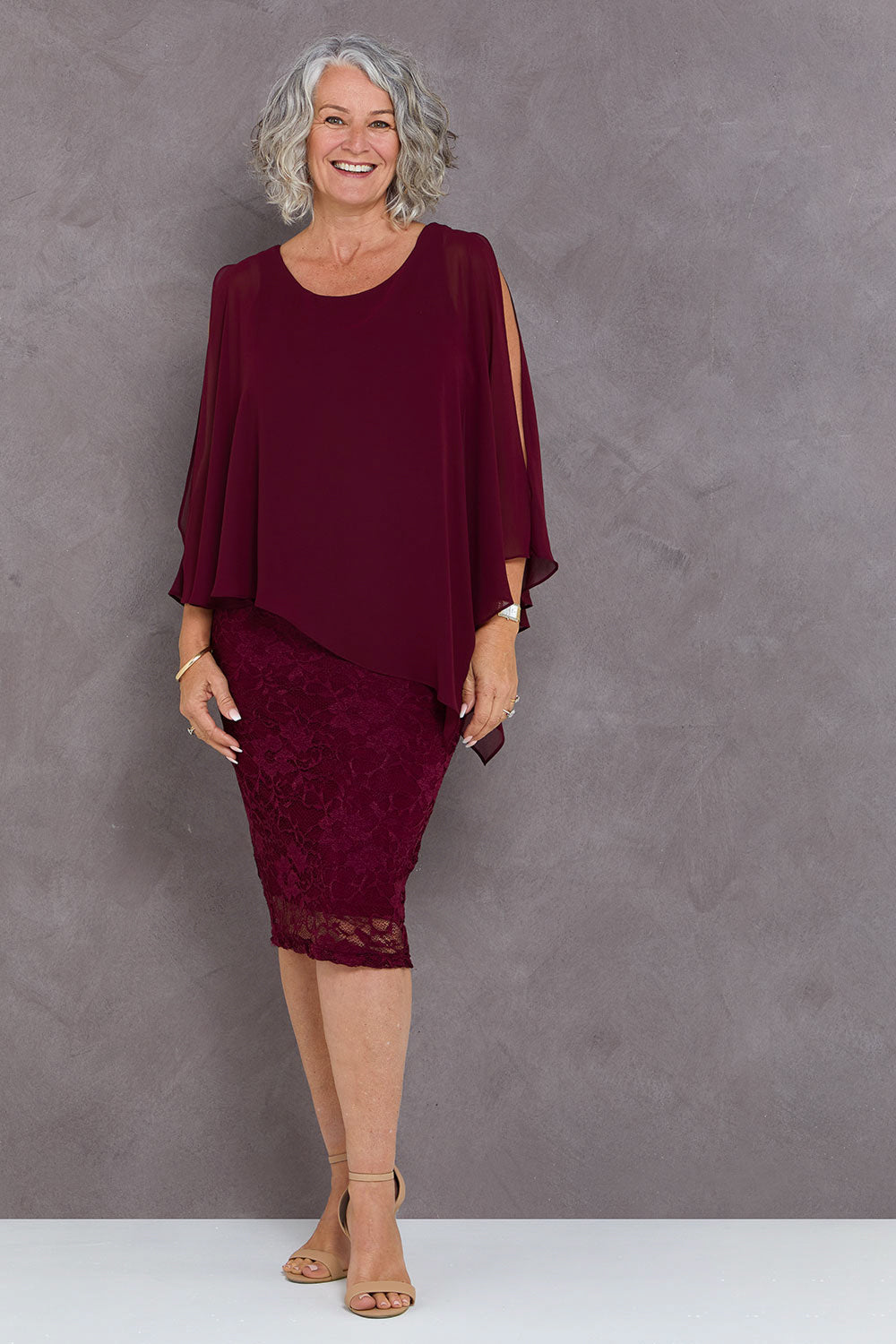 Abigail Dress - Wine