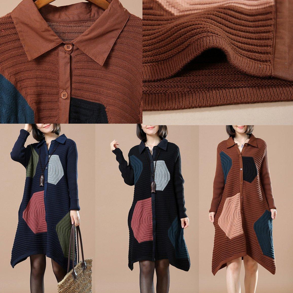 Chocolate sweaters oversized women winter dress coats