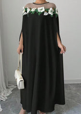 Classy White Tulle Patchwork Floral Maxi Dresses Spring 2