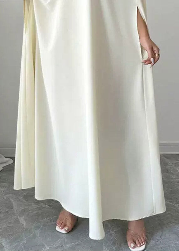Classy White Tulle Patchwork Floral Maxi Dresses Spring 5