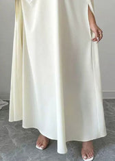 Classy White Tulle Patchwork Floral Maxi Dresses Spring 5