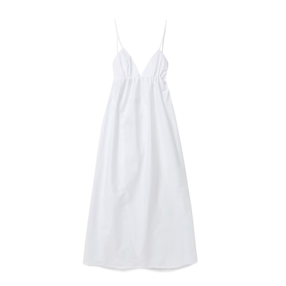 Backless V-Neck Spaghetti Strap Maxi Dress 3