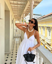 Backless V-Neck Spaghetti Strap Maxi Dress 6
