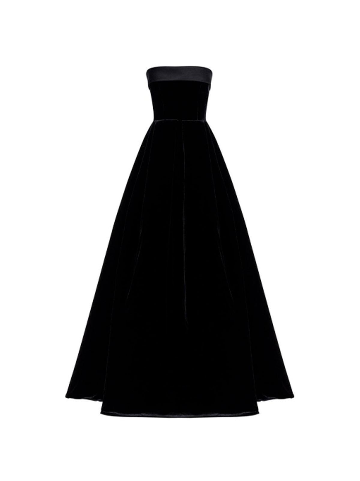 Colleen Velvet Strapless Maxi Dress 6
