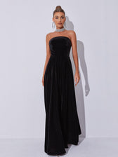 Colleen Velvet Strapless Maxi Dress 2