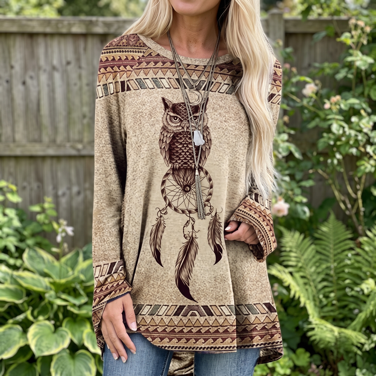 TAWNYBROOK WESTERN ANIMAL PRINT TOP