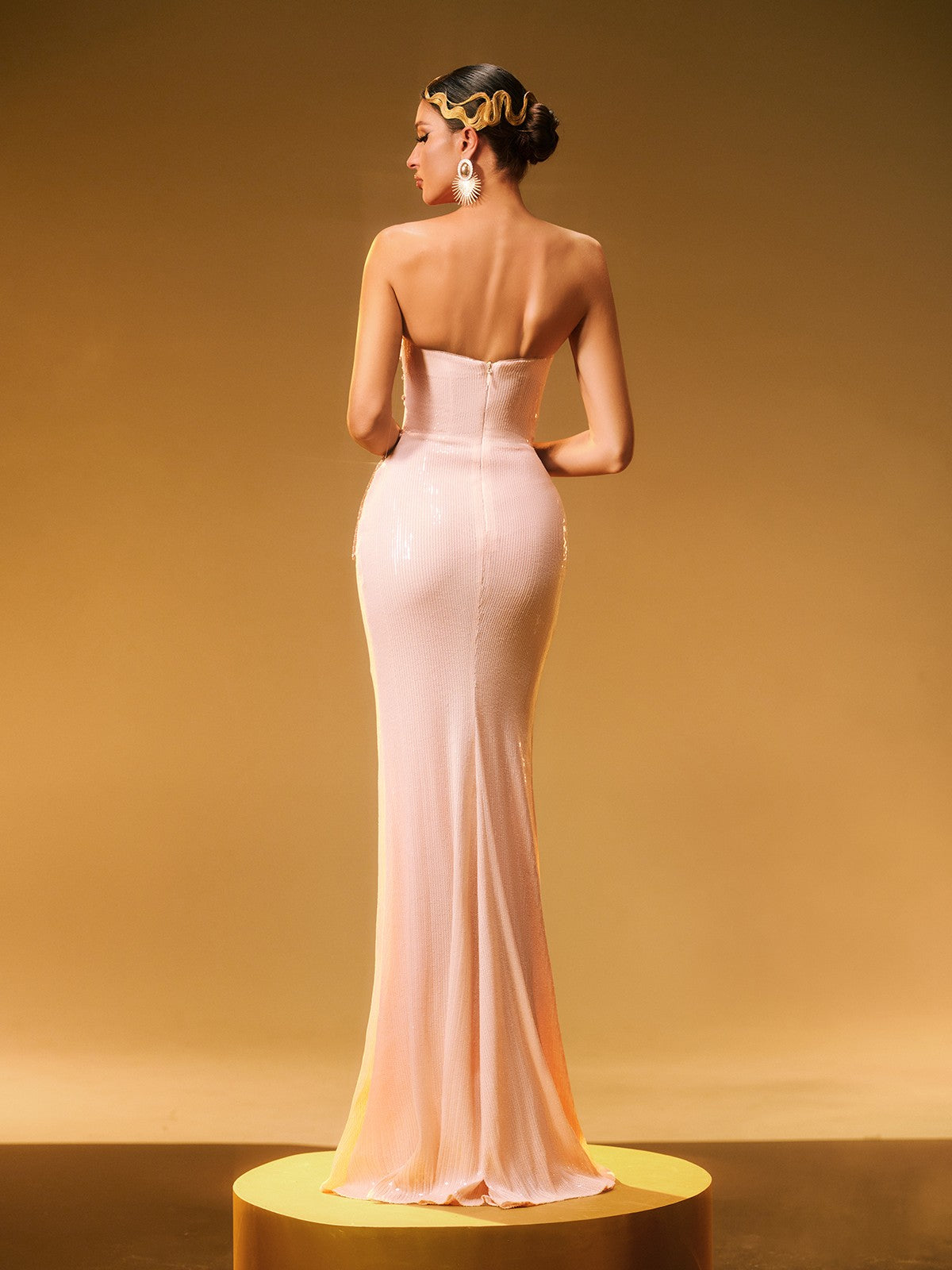 Strapless Sequin Maxi Dress 6