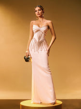 Strapless Sequin Maxi Dress 3