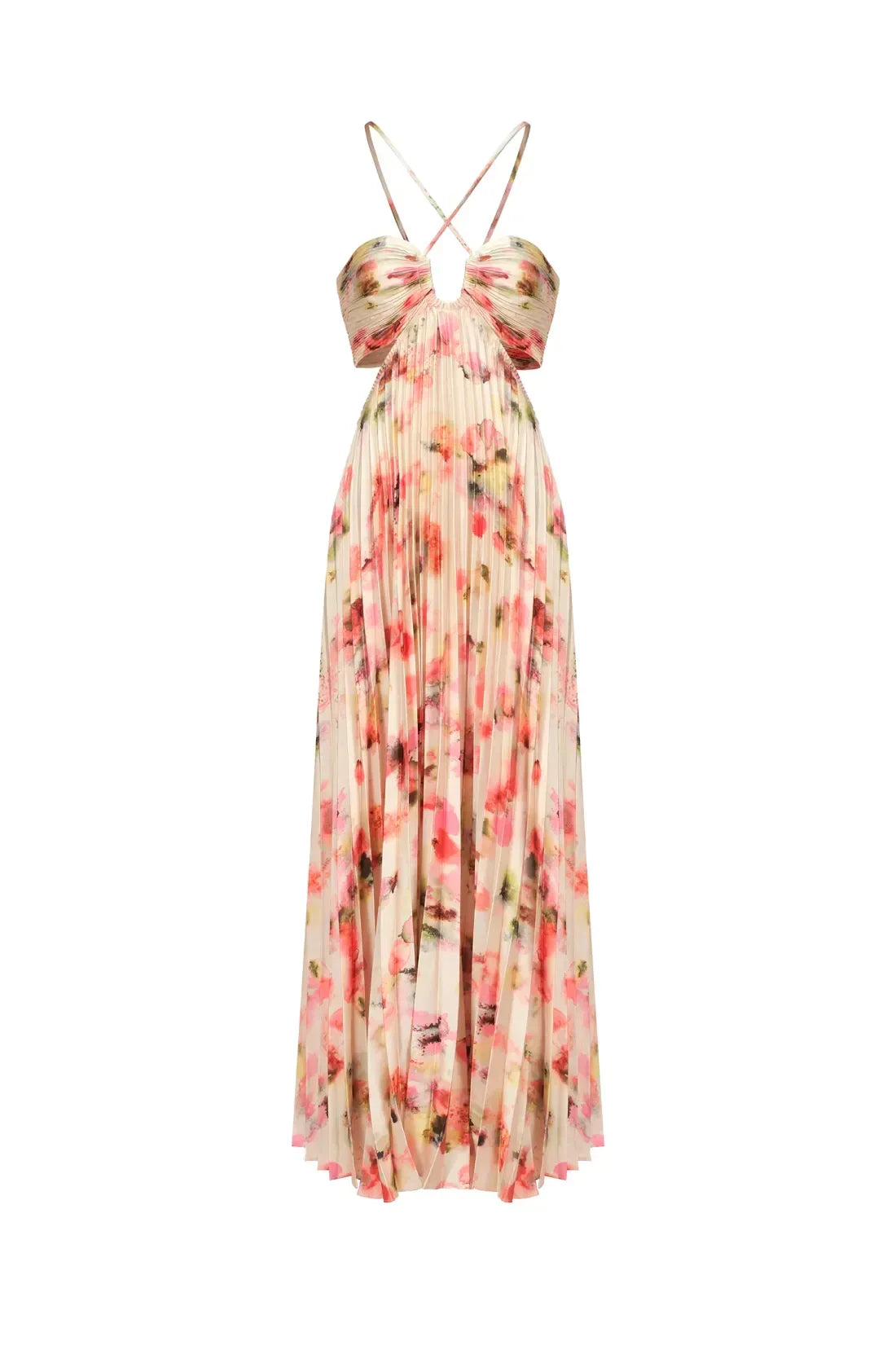 Cinderella Floral Halter Maxi Dress