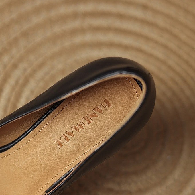 Square Toe Spool Heel Pumps 18