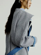 Woolen Removable Contrast Overcoat