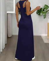 Ribbed Knit Tank Bodycon Two Piece Maxi Set 8