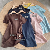 Short Sleeve Linen Shift Mini Dress Summer 2