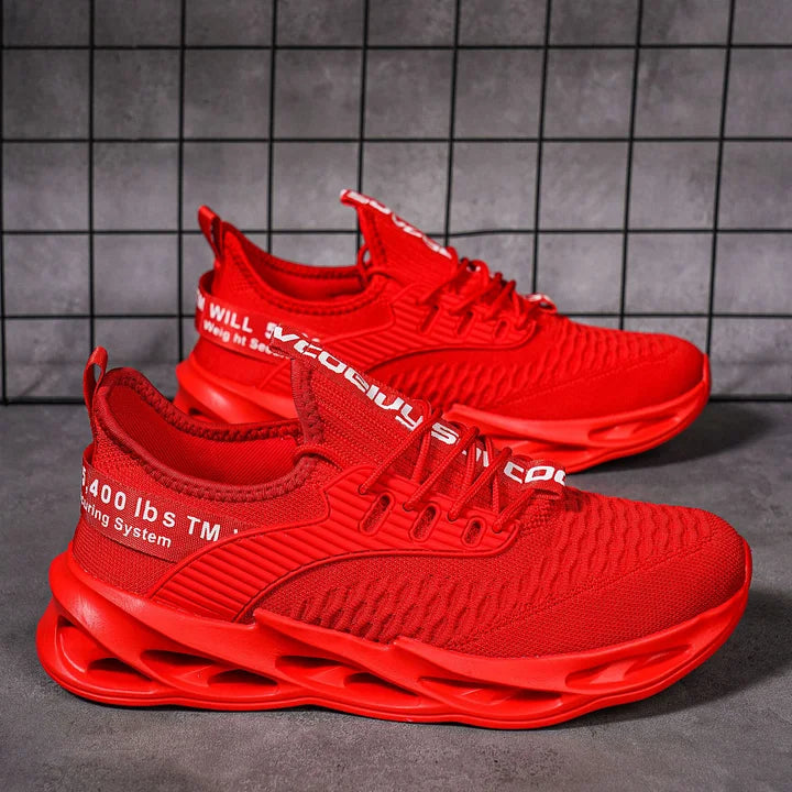 Lace Up Chunky Blade Sole Running Sneakers