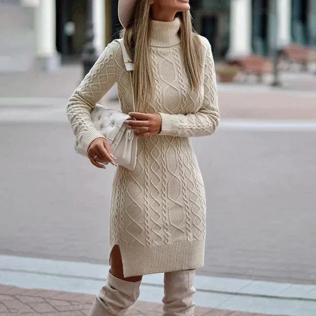 Ercilia Elegant Knitted Dress Autumn for Women Modern Trendy Look