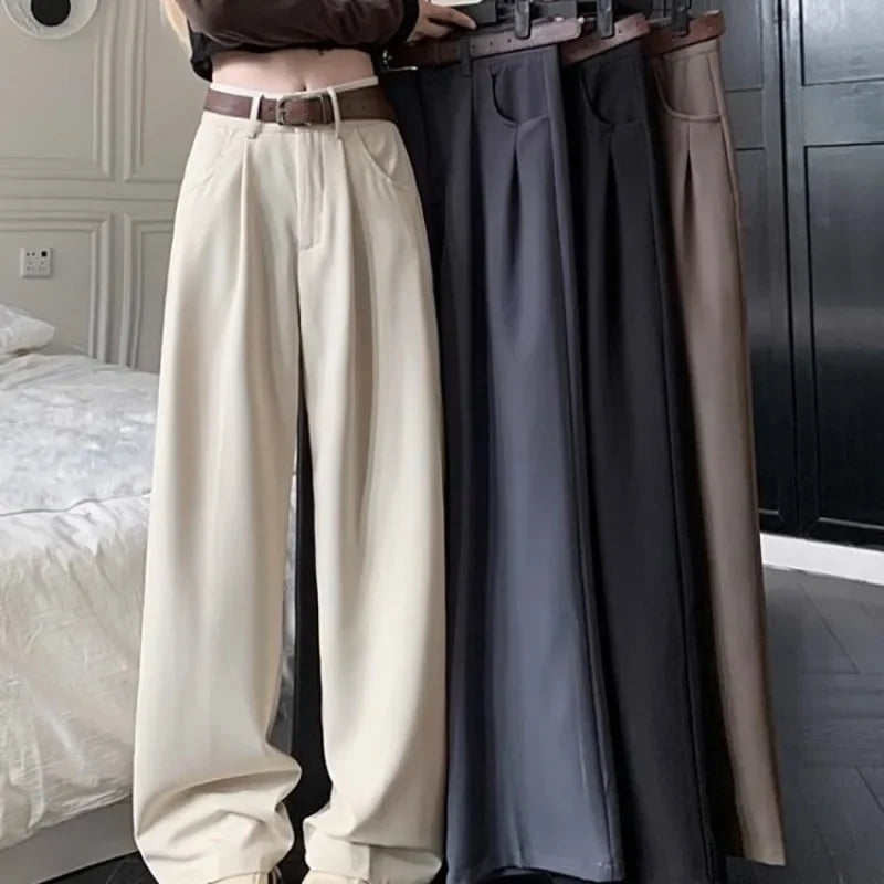 Brown Suit Baggy Office Pants 6