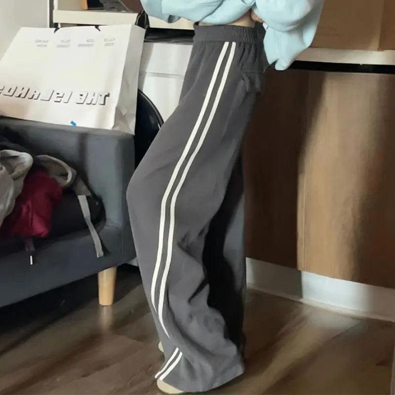 Fleece Striped Sweatpants Pants