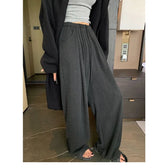Grey Oversized Baggy Pants black / S