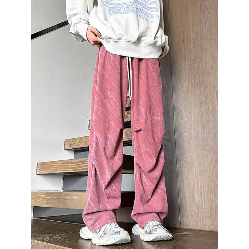 Tie Dye Corduroy Wide Leg Pants