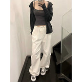 White Elastic Pants
