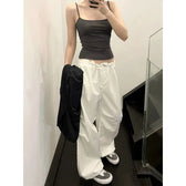 White Elastic Pants