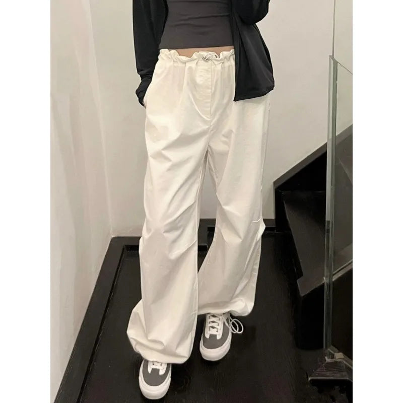 White Elastic Pants