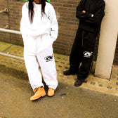 Embroidered Y2K Vintage Pants white / S
