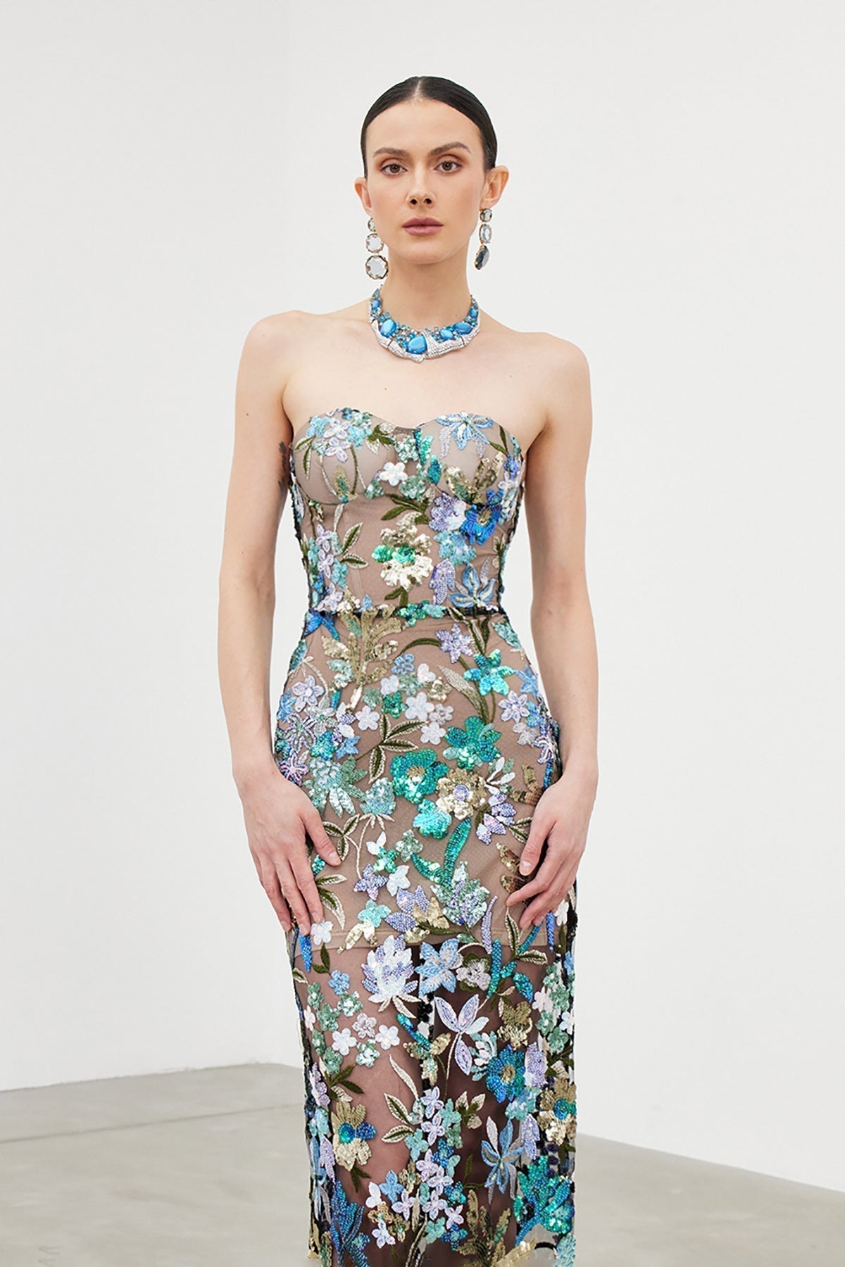 Denica Mesh Sequin Maxi Dress 6