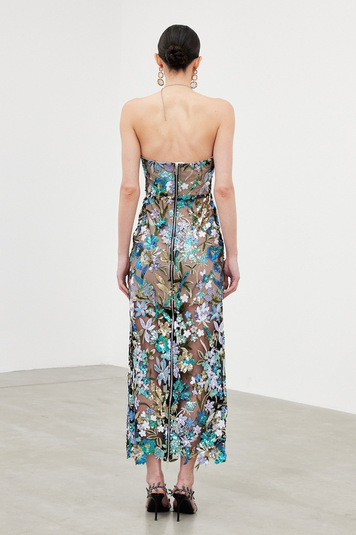 Denica Mesh Sequin Maxi Dress 5