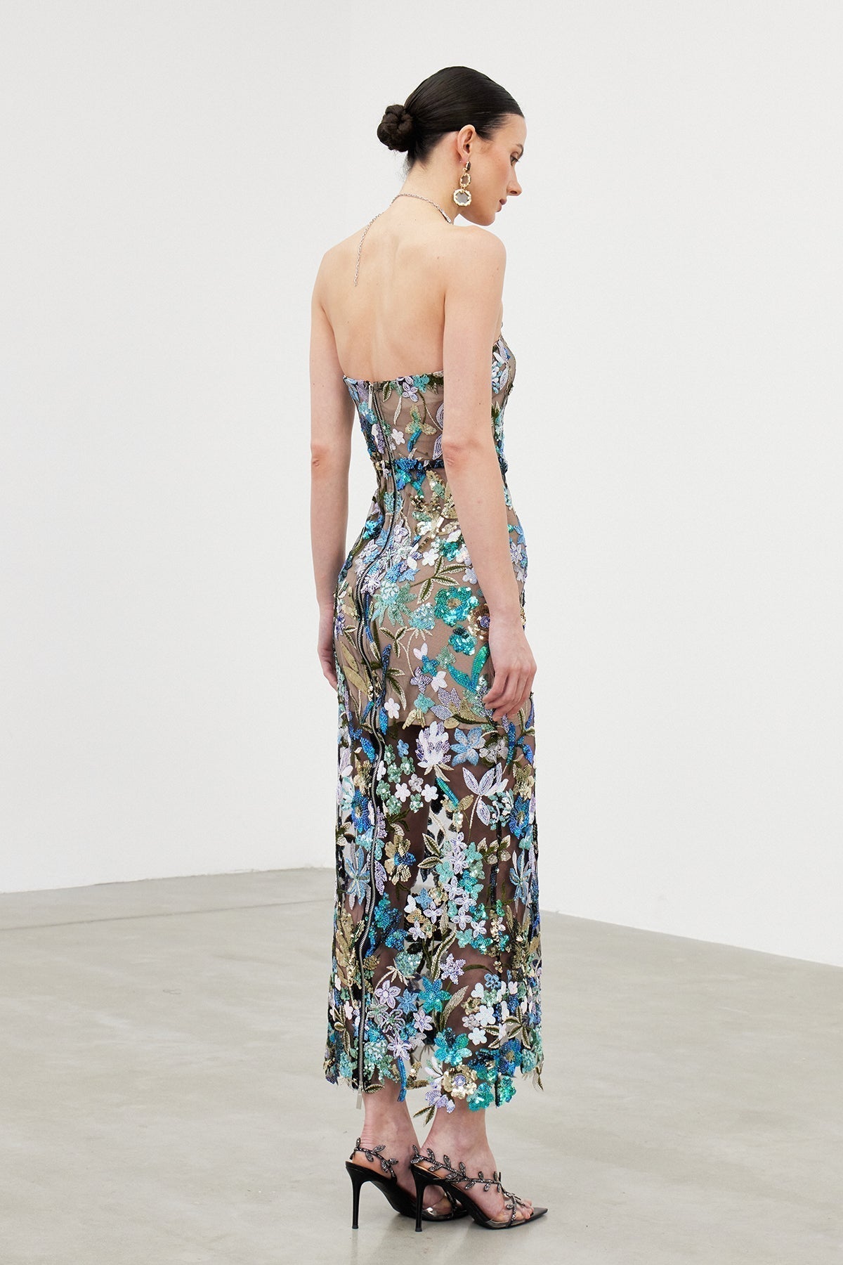 Denica Mesh Sequin Maxi Dress 4