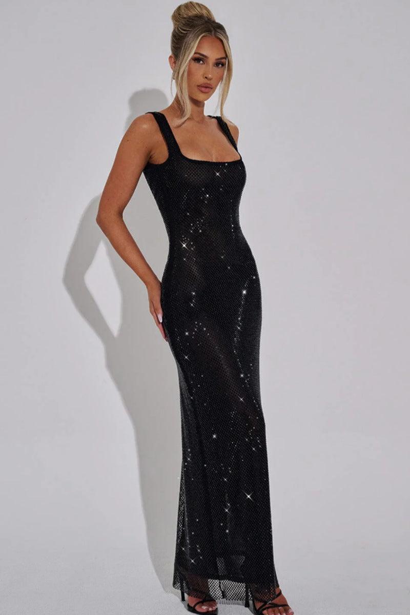 Giovanna Elevated Altea Long Glittery Dress Chic Silhouette Collection