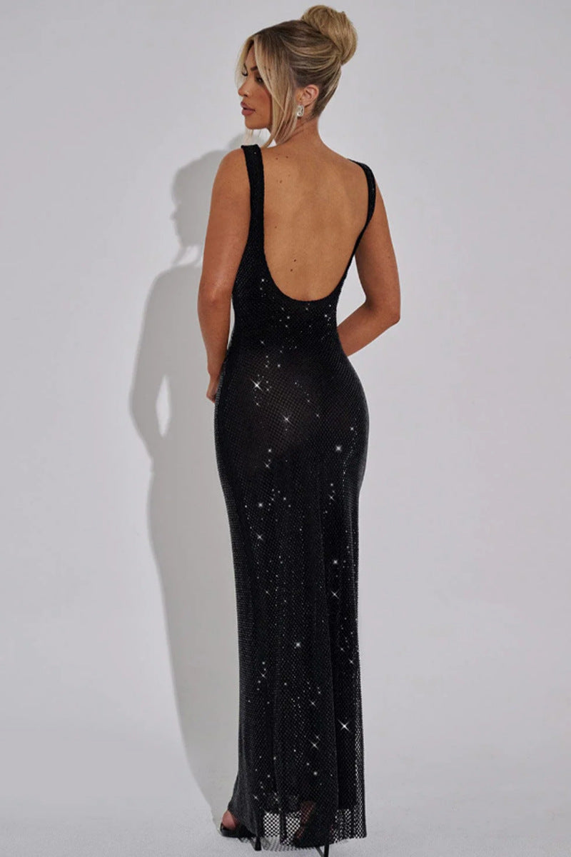 Giovanna Elevated Altea Long Glittery Dress Chic Silhouette Collection