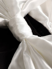 Bow Satin Off Shoulder Dress 8