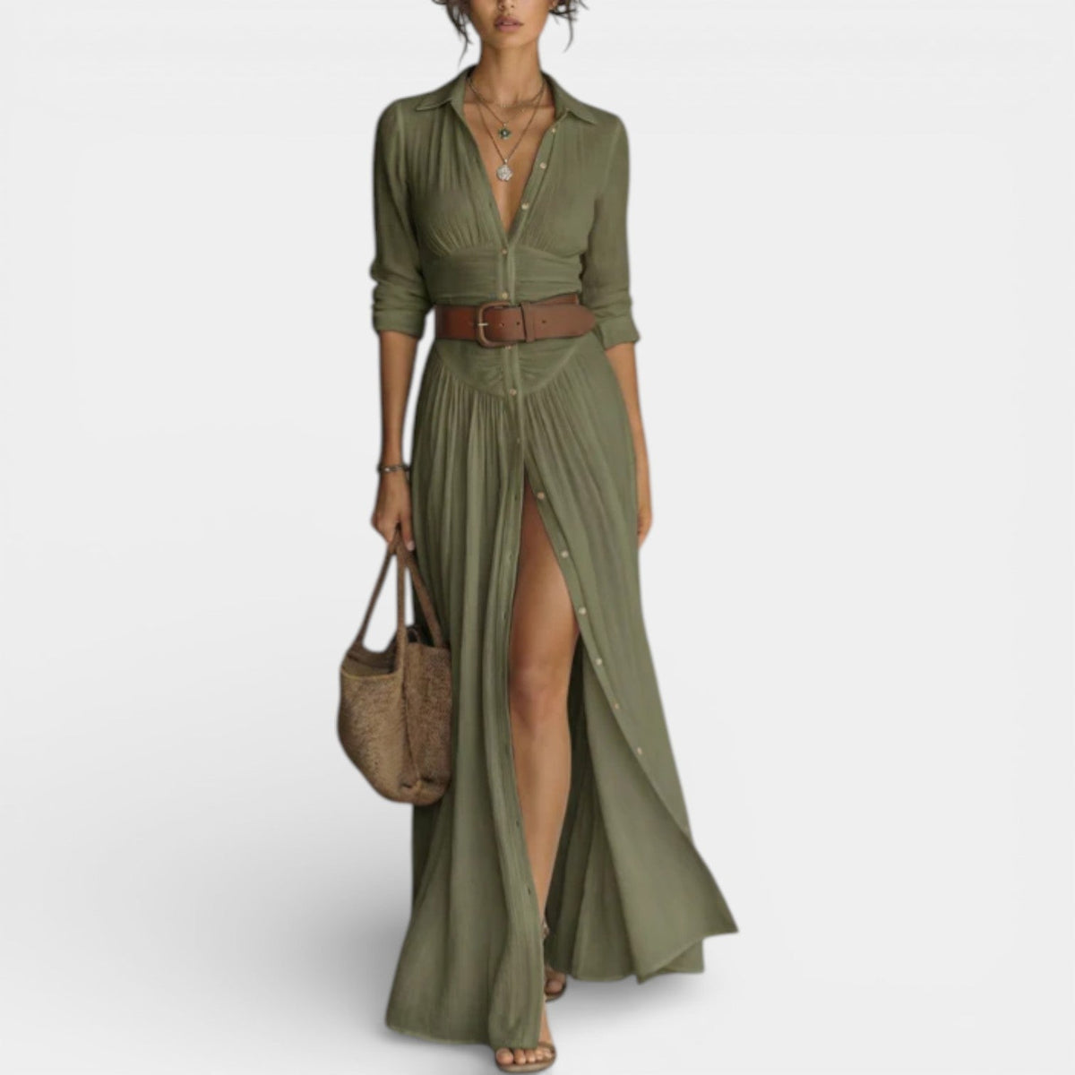 BERYL - LONG SLEEVE MAXI DRESS