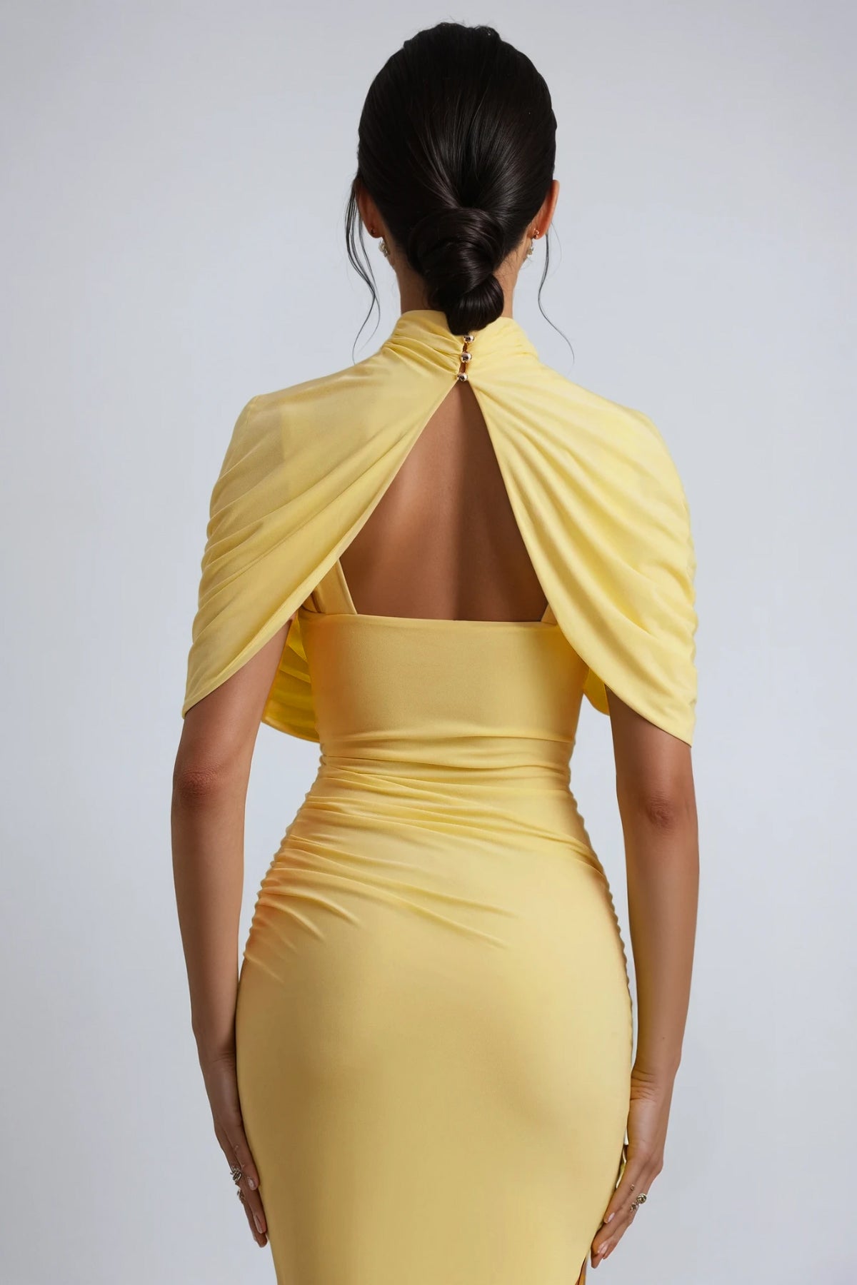 Asymmetric Dominika Bodycon Shawl Midi Dress