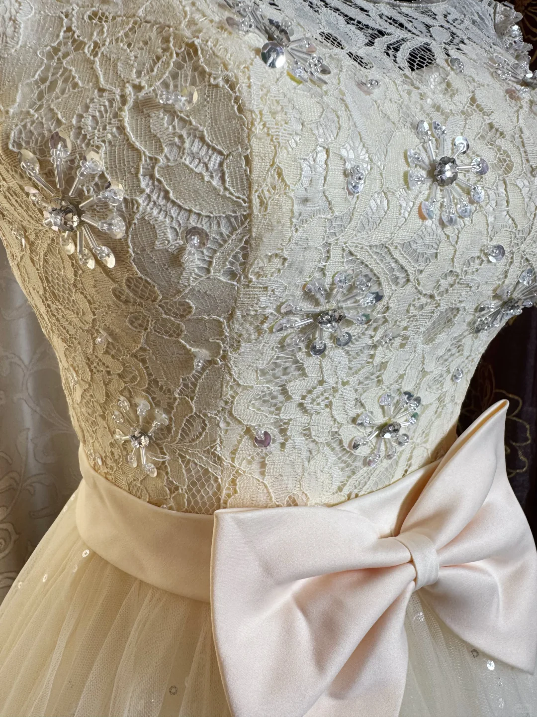 Sweet Lace Tulle Sleeveless A Line Short Homecoming Dress Formal 20th Birthday Outfit With Bow