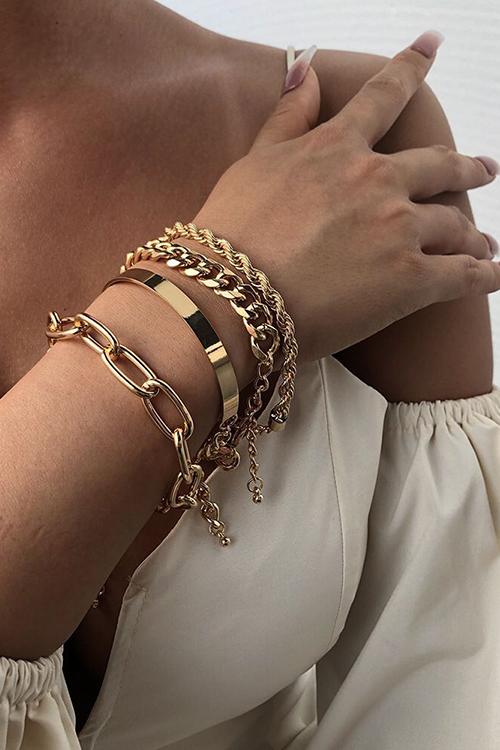 Simple 4PCS Layer Bracelets