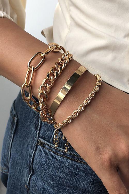 Simple 4PCS Layer Bracelets