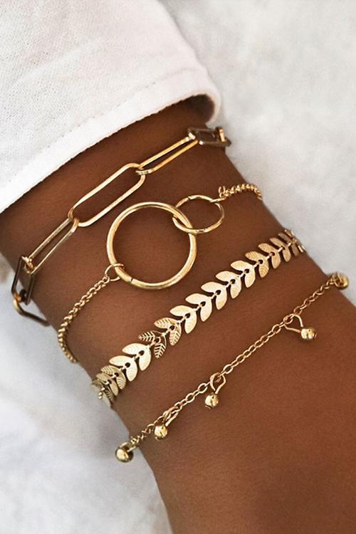 Leaf Ring Layer Bracelets