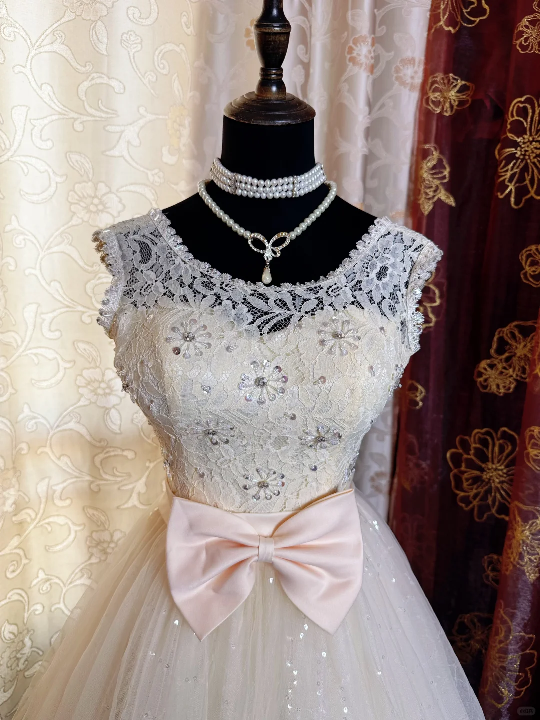 Sweet Lace Tulle Sleeveless A Line Short Homecoming Dress Formal 20th Birthday Outfit With Bow