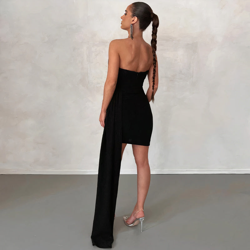 Eliana Exclusive Cocktail Dress with Glitter Elevated Occasion Wear