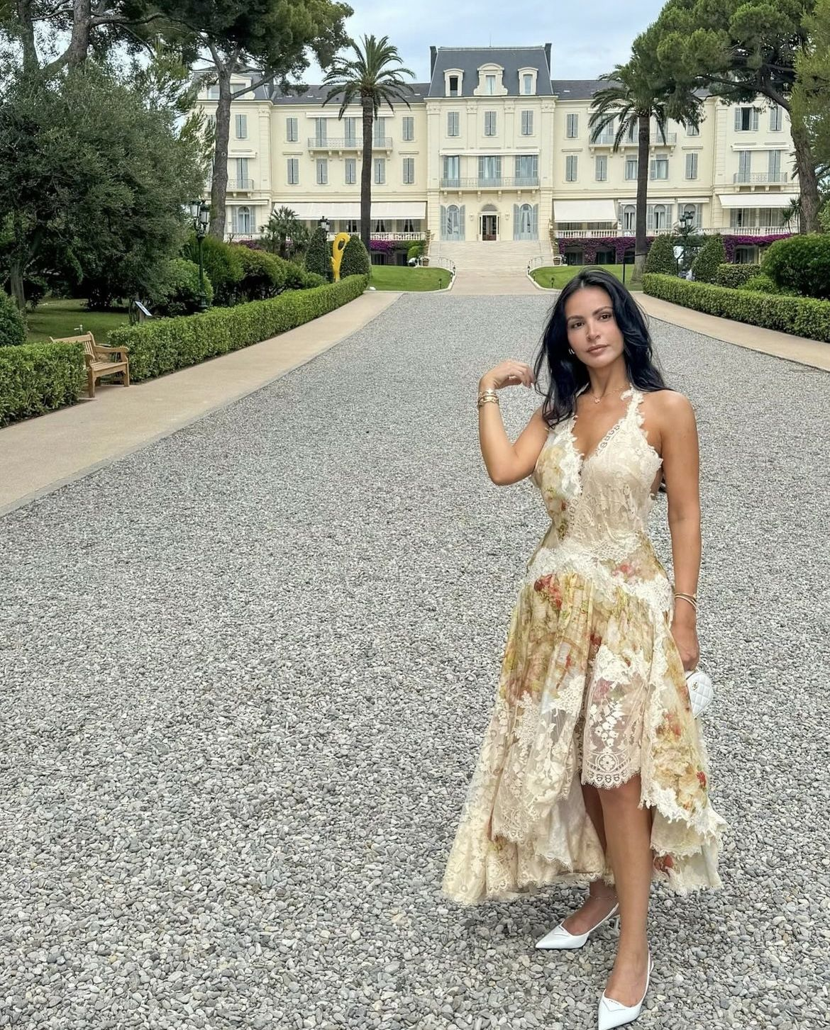 Vintage Halter V Neck Chiffon Print Floral Lace Prom Dress Mermaid Long Party Dress D1025