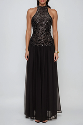 Eivind Tank Top Sequin Mesh Maxi Dress
