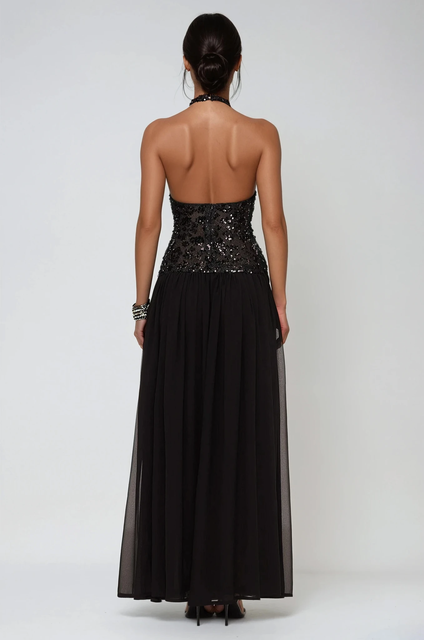 Eivind Tank Top Sequin Mesh Maxi Dress 4