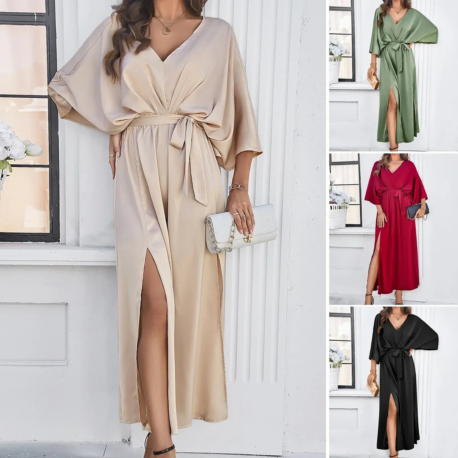 Isidora V-neck Dress in a Loose Fit for Women Modern Chic Style