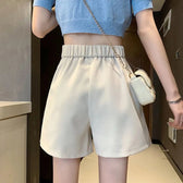 High Waisted Pleated Casual A Lined All-Match Short