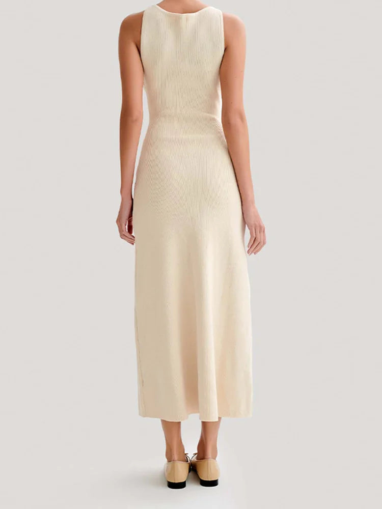 Danila Elegant Sleeveless Knit Dress for Women Sophisticated Look