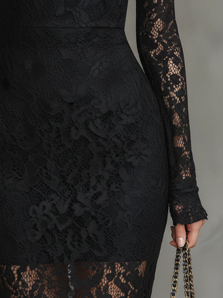 Alice | Lace Maxi Dress - View 4