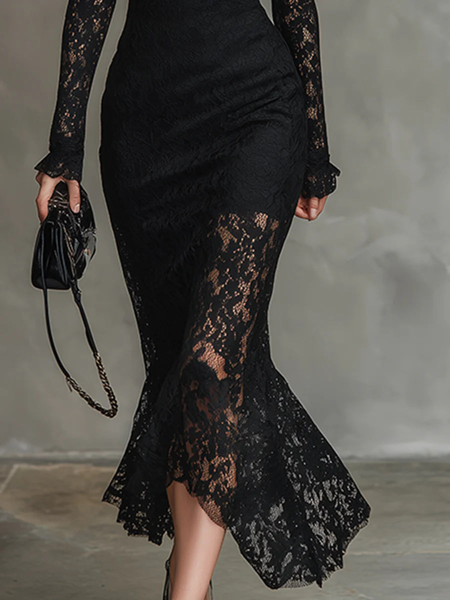 Alice | Lace Maxi Dress - View 5