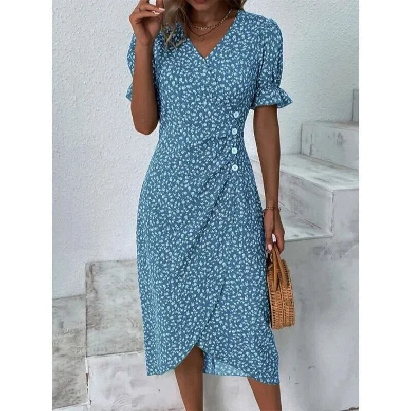 Ngoc Aesthetic Bloom H Shaped Midi Dress Boutique Collection
